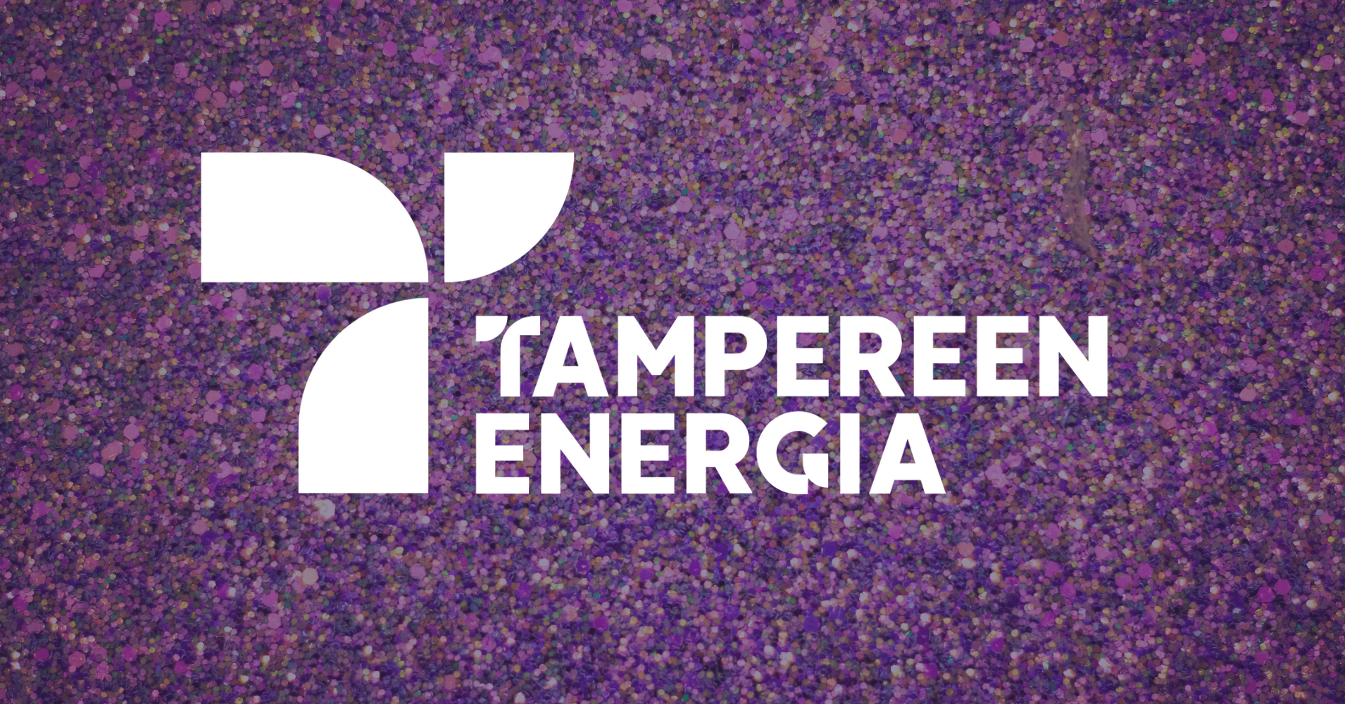 Tampereen Energian logo violetilla taustalla.