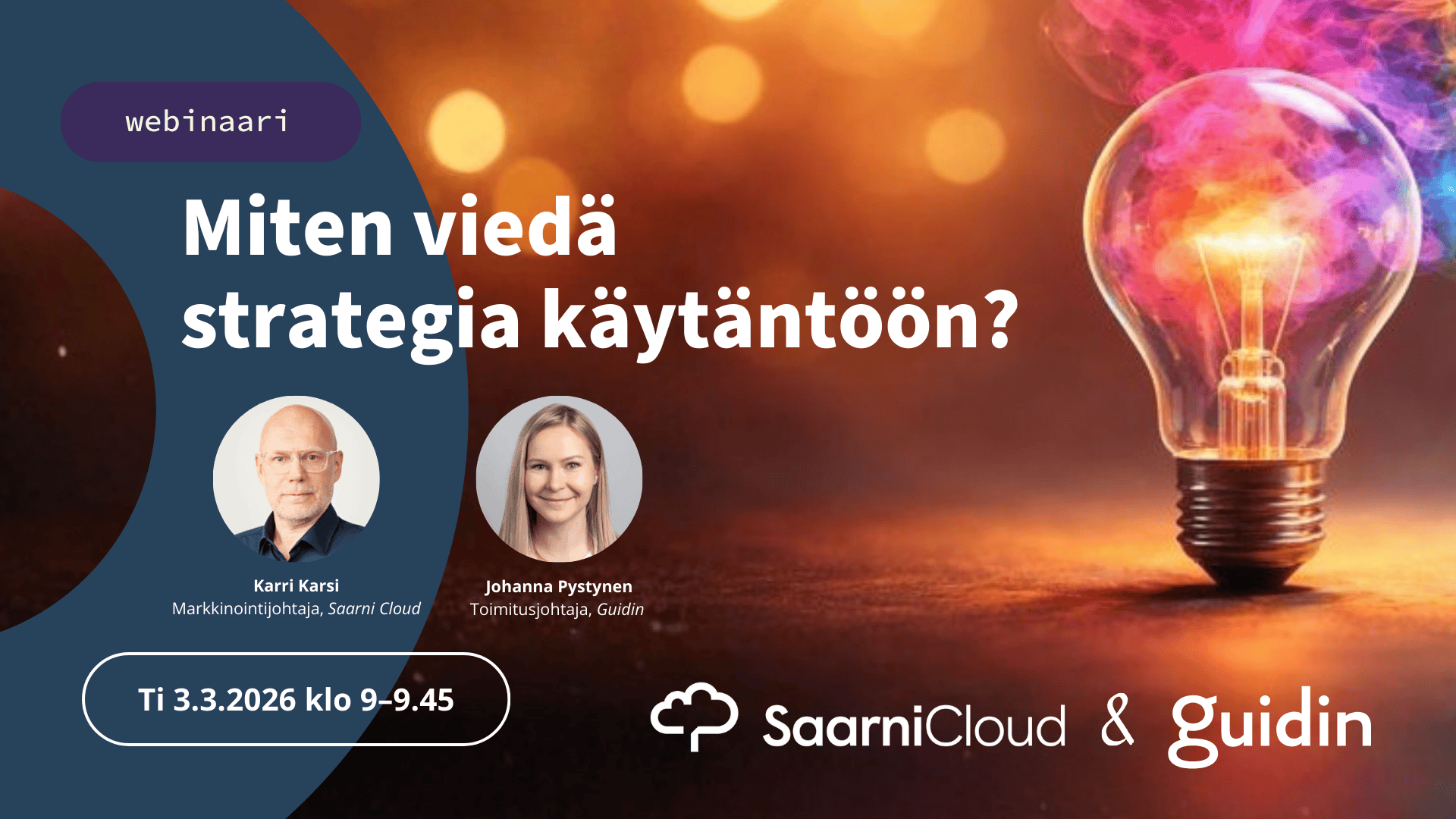 Webinaari Saarni Cloud x Guidin Strategia käytäntöön